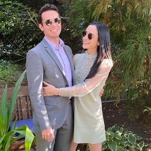 Zara knit organza dress - sea green